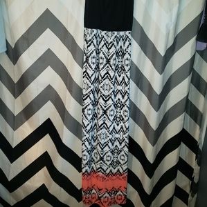 Three Pink Heart maxi dress